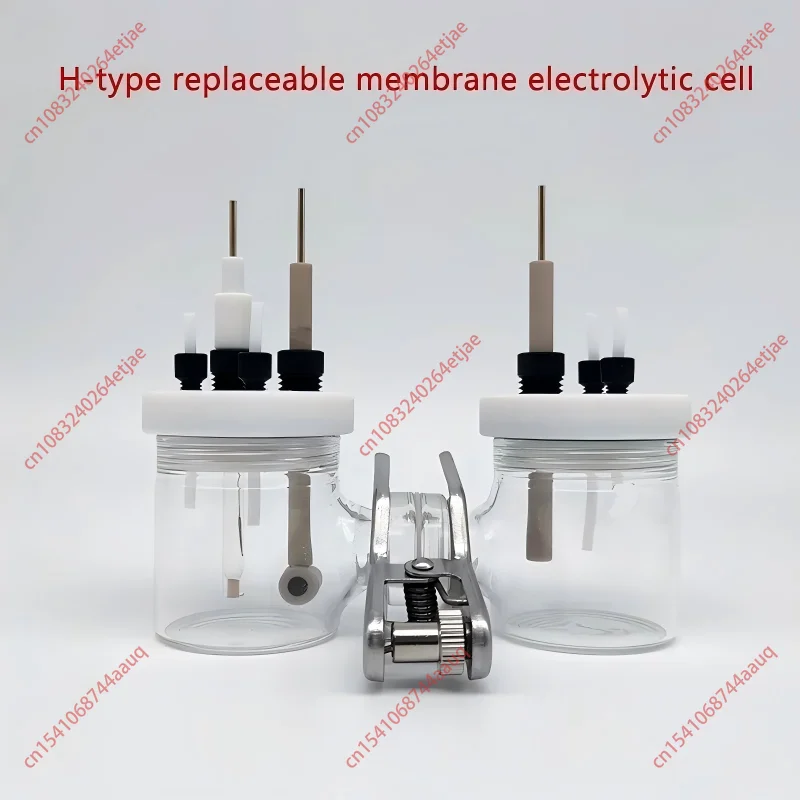 

H Type Sealed Two Compartment Electrolytic Cell 10 500ml Three Electrode Exchangeable Ion Exchange Membrane Electrochemical Cell