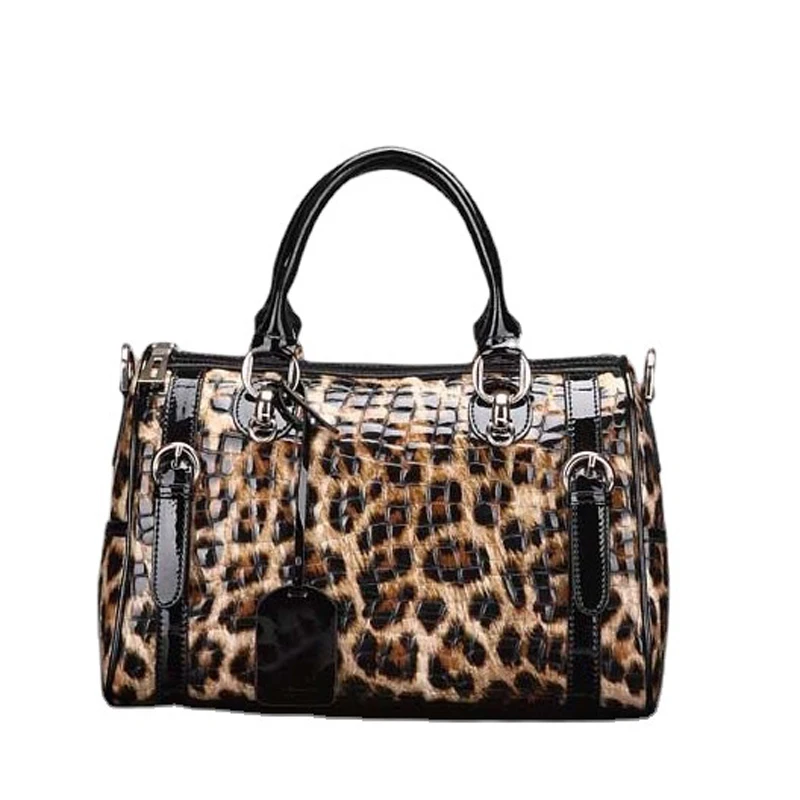 

New Leopard Women Handbags Genuine Leather Ladies Shoulder Bags Fashion Female Brand Luxury Real Natural Leather Crossbody Bag