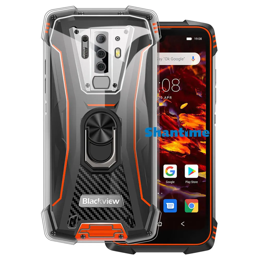 Роскошный противоударный кольцевой держатель для Blackview BV6900, Blackview BV6900 Pro, мягкий силиконовый защитный чехол из ТПУ для телефона