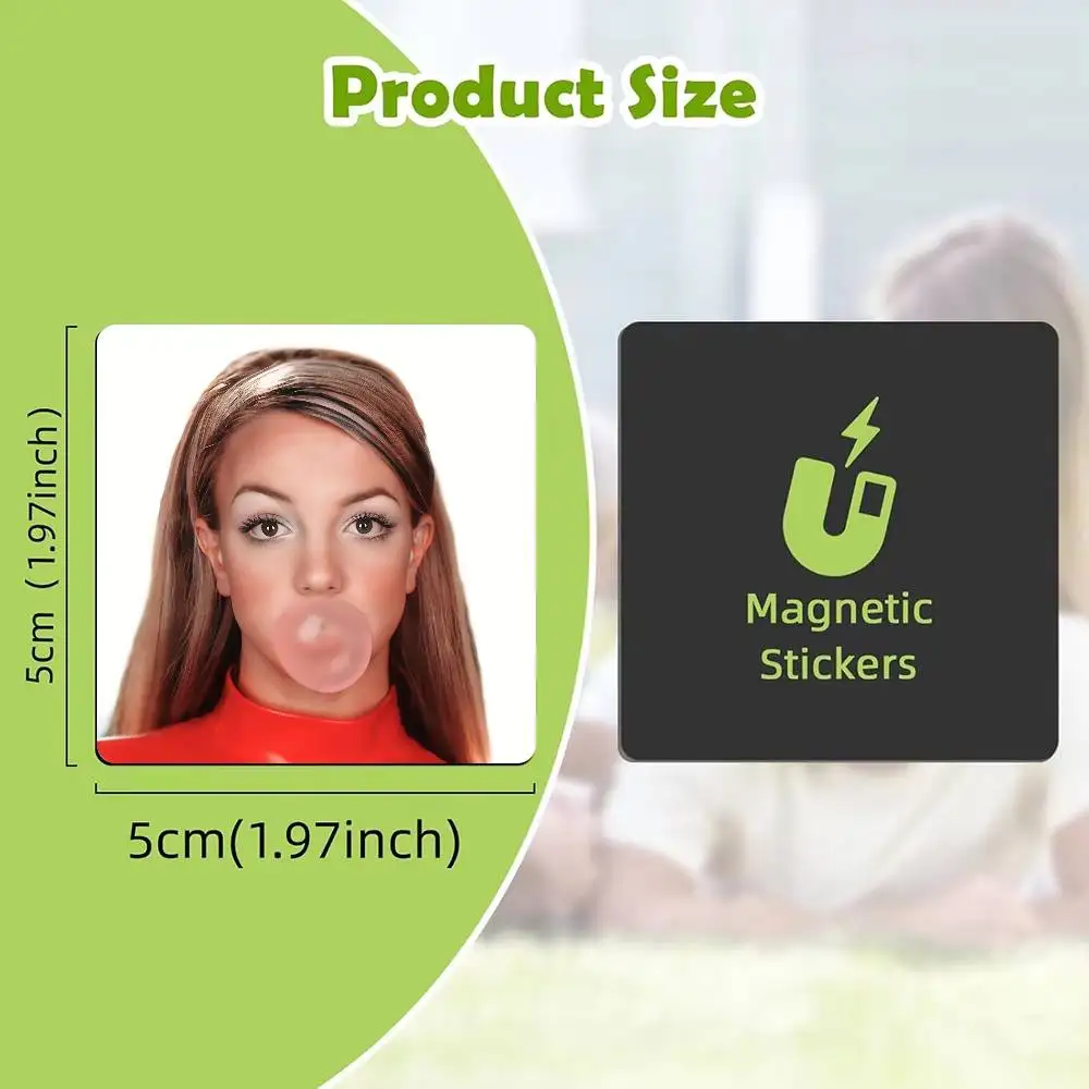 FOR Britney Spears Acrylic Refrigerator Magnets Square Sticker Kitchen Office Decor Creative Birthday Craft Gift