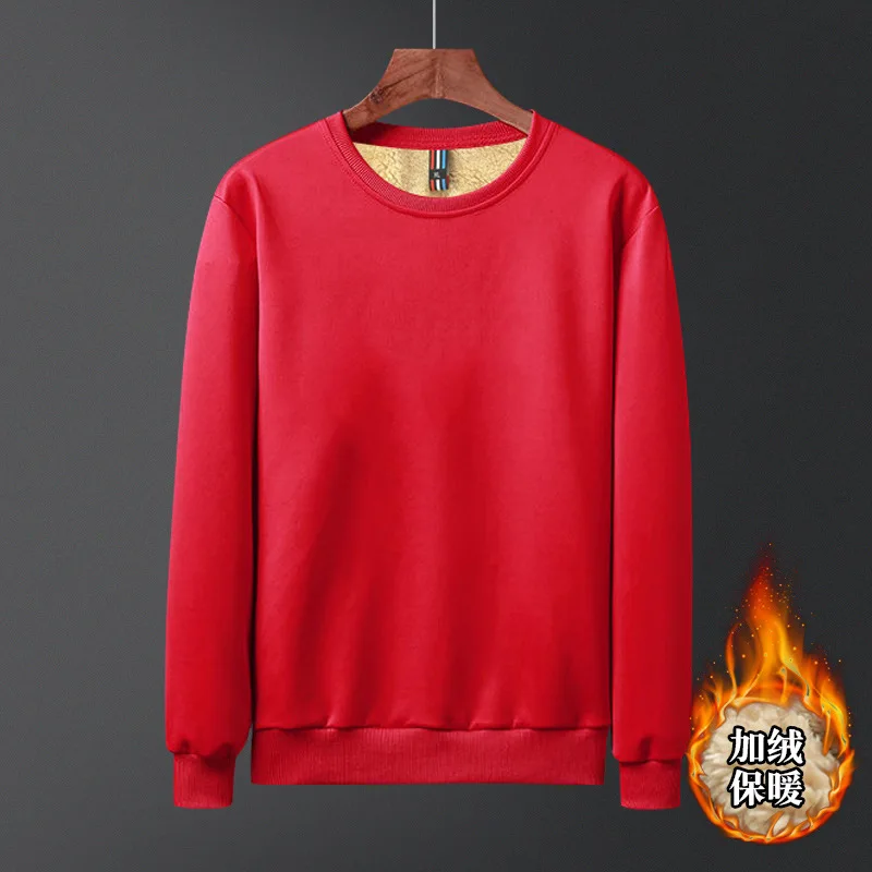 Autumn And Winter Warm Polar Fleece Pullover Men And Women Thickened Lamb Velvet Round Neck Casual Daily Life Sportswear