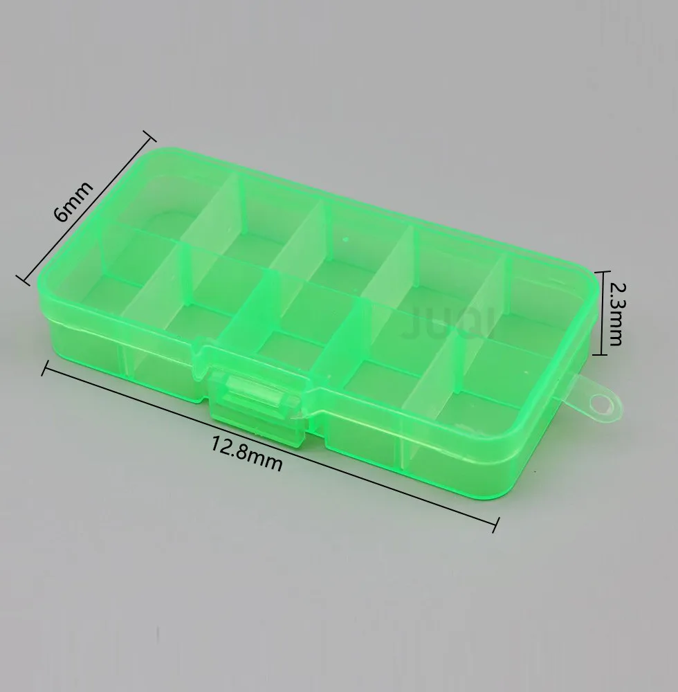 10 slot solid color conjoined buckle color portable jewelry tool storage box electronic parts screw bead organizer plastic box