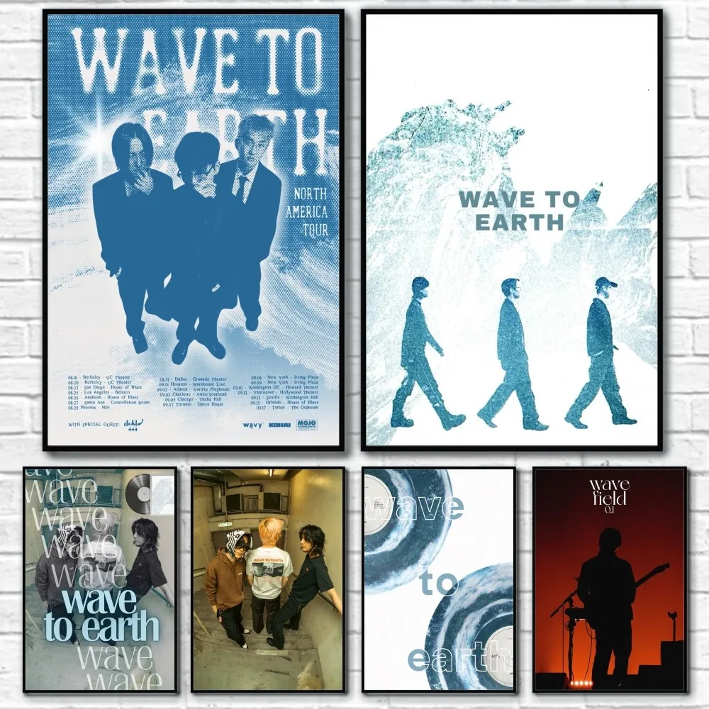 1pc Wave To Earth Music Cool HD Poster Sticky Wall Art Printing Waterproof Home Living Bed Room Bar Aesthetic Decor