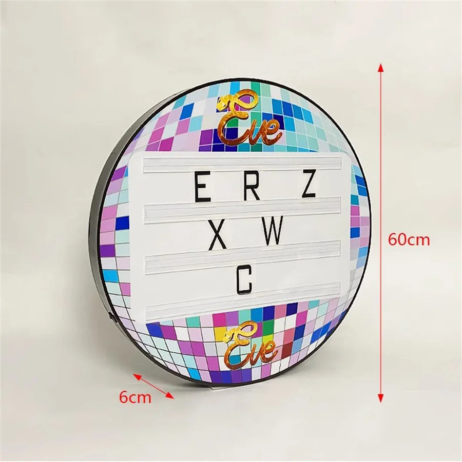 Custom Happy Birthday Nightclub LED Marquee Message Board Sign Bottle Presenter VIP Service with 2 Sets Interchangeable Letters