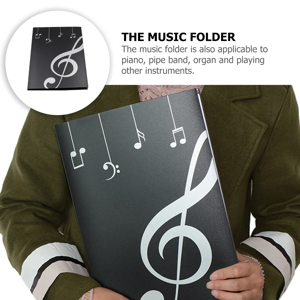 Folder Music for Musician Book Choir Folders PVC File Musical Notes Document Organizer