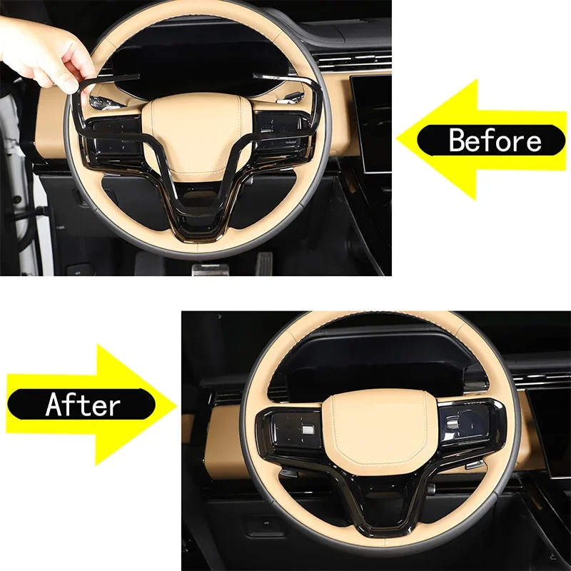 

Для Land Rover Range Rover Evoque Velar Sport 2021-2023 ABS рамка кнопки рулевого колеса декоративные наклейки аксессуары для интерьера
