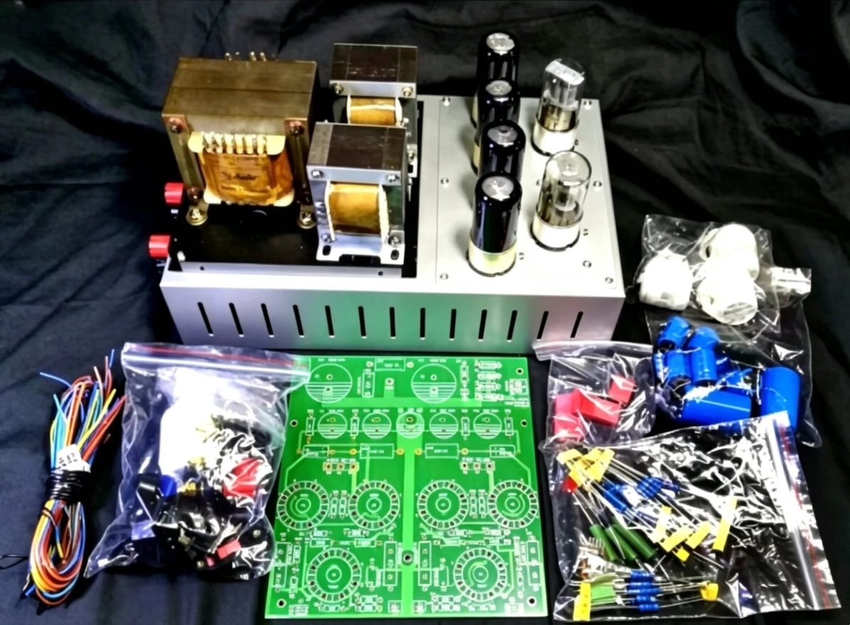NEWest ST-6P6P 6N9P+6P6P push-pull tube amplifier DIY kit, output power: 12W×2, frequency response: 28HZ-20KHZ, Input mode: RCA
