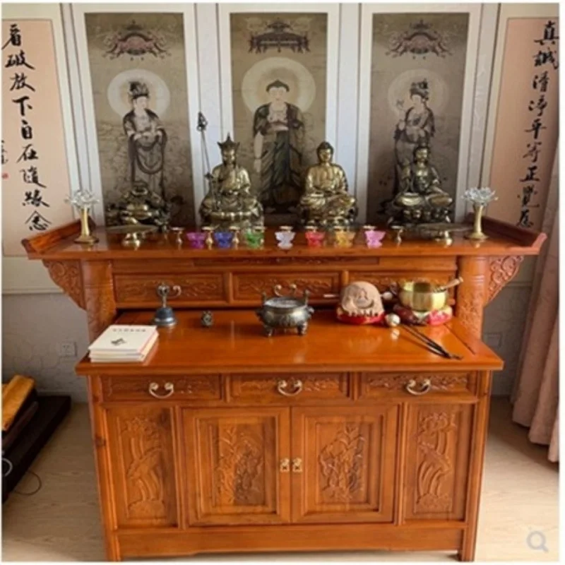 

Solid wood table sets, cabinets for household use, Buddha tables, incense cases, temples, God of Wealth offering tables