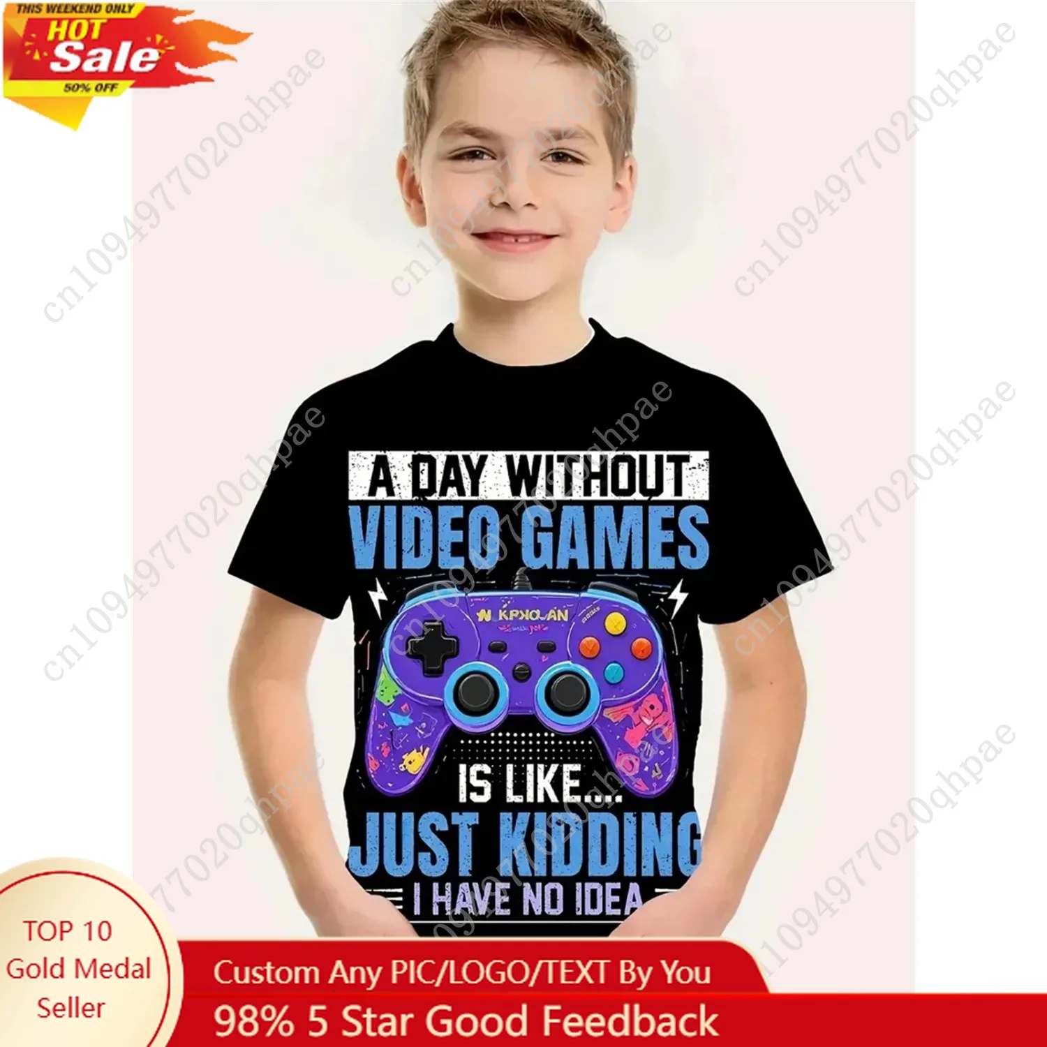 

T-Shirt for a Boy Children's T-Shirt Casual 3D Short Sleeve Junior Boys' Summer Clothing Oversized T-Shirts Fashion Children Top