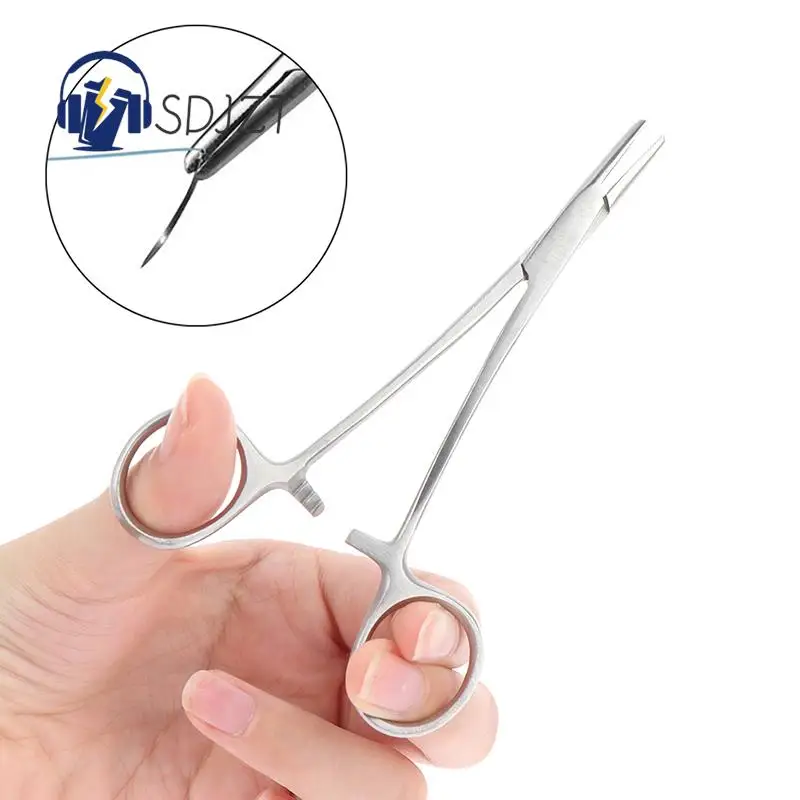 12CM Needle Clamp Suture Needle Holder Forceps For Livestock Animal Veterinary Instruments Farm Medical Surgery Teaching Tools
