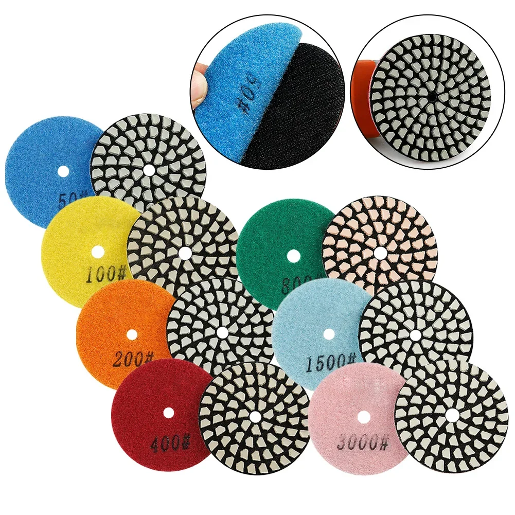 3in Diamond Dry Polishing Pad Granite Marble Sanding Disc Ceramic Stone Polisher Disc Abrasives Tool Grinding Wheels