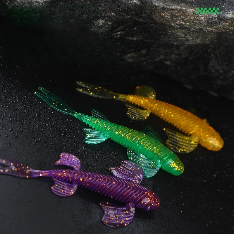 BILLINGS 10-teiliges Set schwimmender Schmetterlings-Schwanzgabelköder, weiche Kunstköder, vielseitige Köder – Detail 5