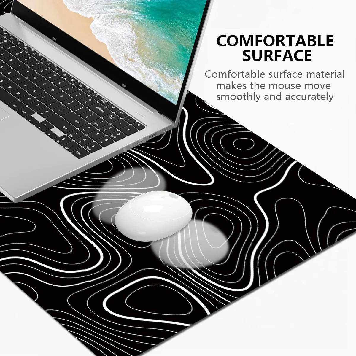 1PC Large Mouse Pads For Desk, Gaming Mouse Pad, Mouse Pad with Stitched Edgesand Non-Slip Rubber Base, Extended Mouse Pad 4