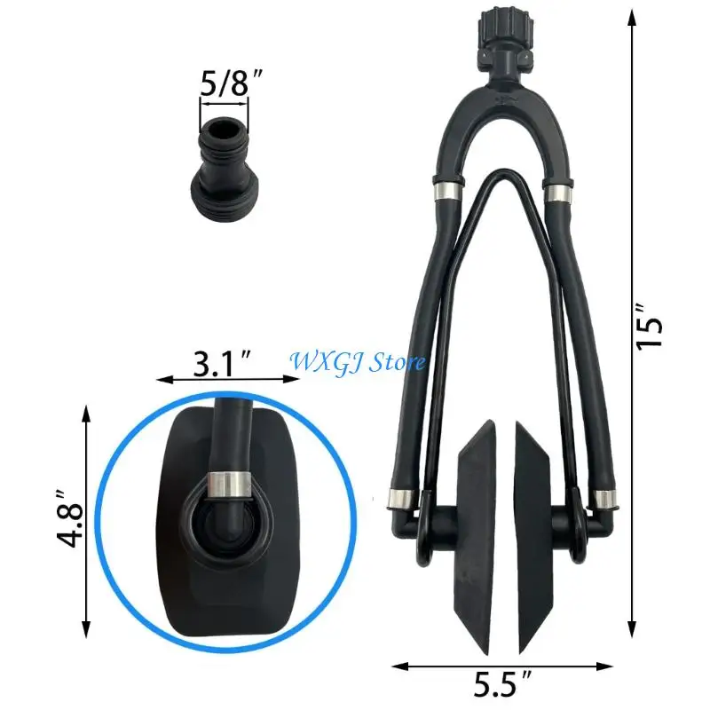 

37JE Double Water Feed Boat Motor Flusher 5/8In Standard Garden Hose Connection Engine Flushing Boat Engine Part