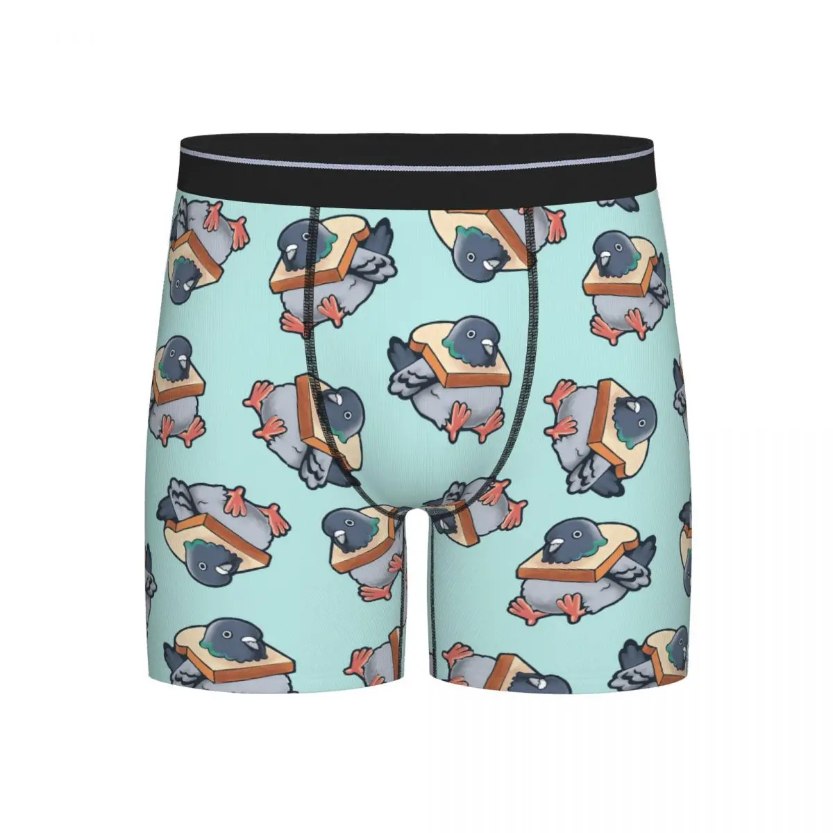 

Long Boxer Underpants Shorts Hungry Pigeon Panties Men's Comfortable Underwear for Homme Man Boyfriend Gift