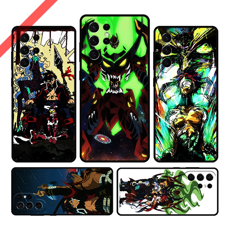 Tengen Toppa Gurren Lagann Phone Case For Samsung Galaxy S20 FE S21 S10 S23 Plus S24 S22 Ultra Coque Note20 Note10 S9 S8 Cover