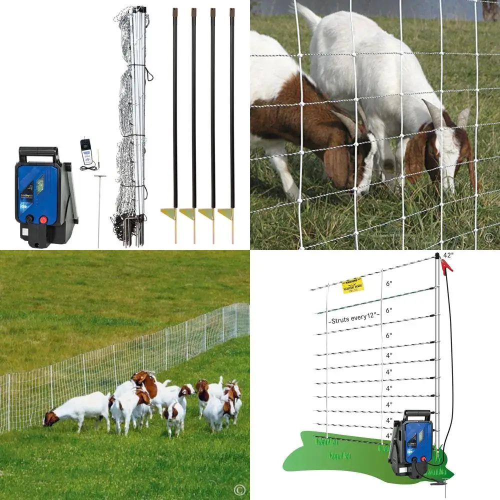 

premier 1 electrostop® plus starter kit | white/black electric net fence – 42"h x 100'l, includes: solar energizer, fibertuff su