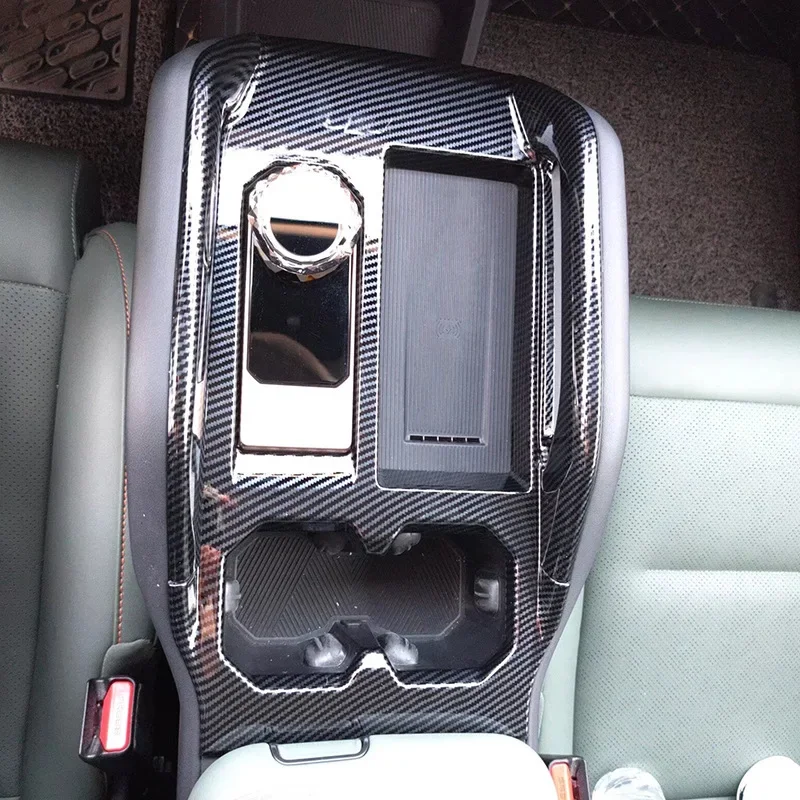 For Chery Jaecoo 6 J6 ICAR 03 2024-26 ABS Carbon Fiber Car Center Console Gearshift Side Handle Frame Cover Trim Car Accessories 4