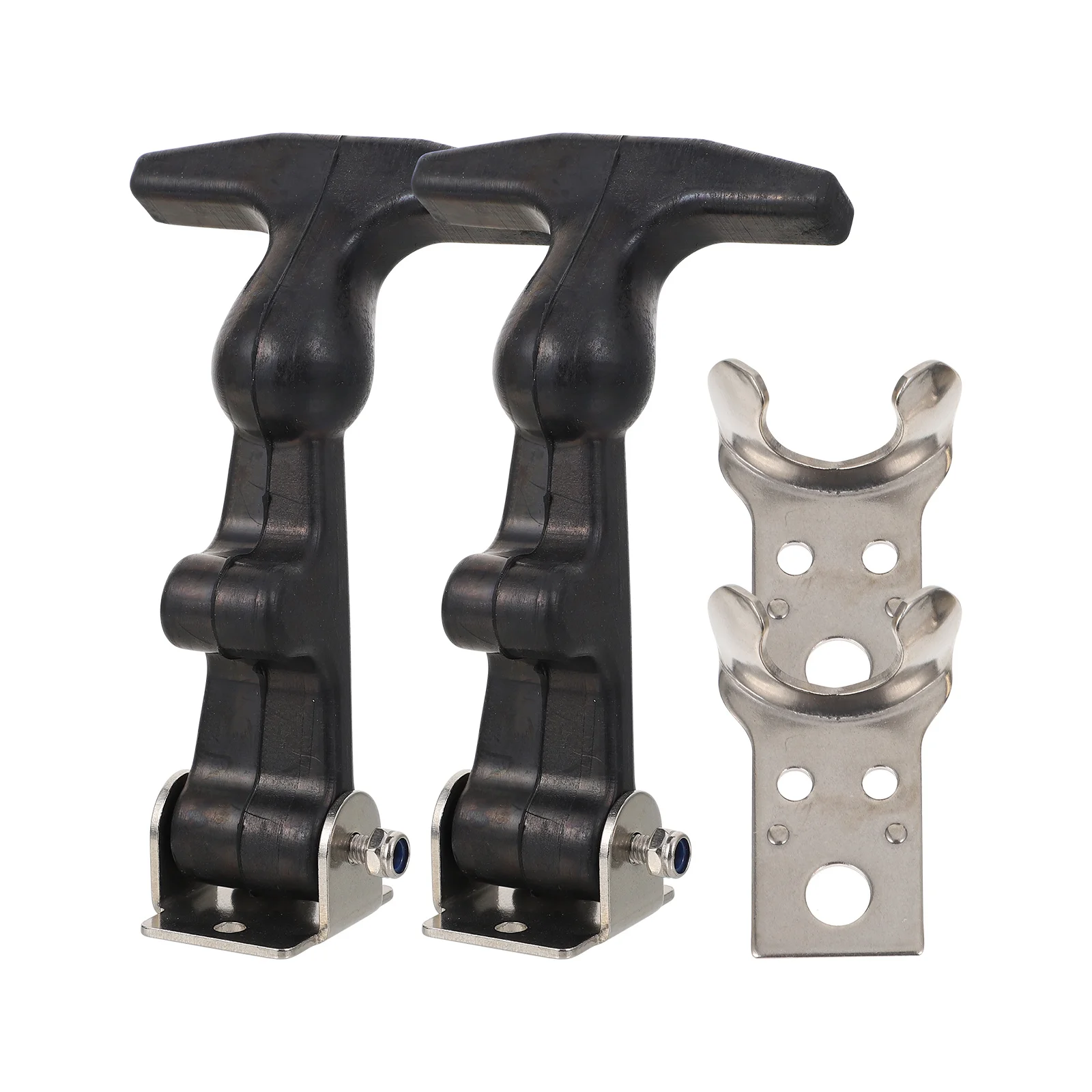 2 قطعة T-مقبض المزالج الفولاذ المقاوم للصدأ المطاط هود الصيد ل T-مقبض غلق بمشبك مع قوس أداة صندوق محرك السيارة غلق بمشبك مرن #2