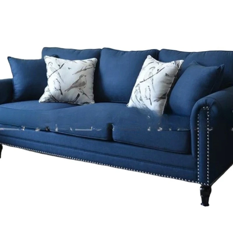 

American fabric sofa, simple and modern soft bag single and double triple sofa combination, hotel leisure