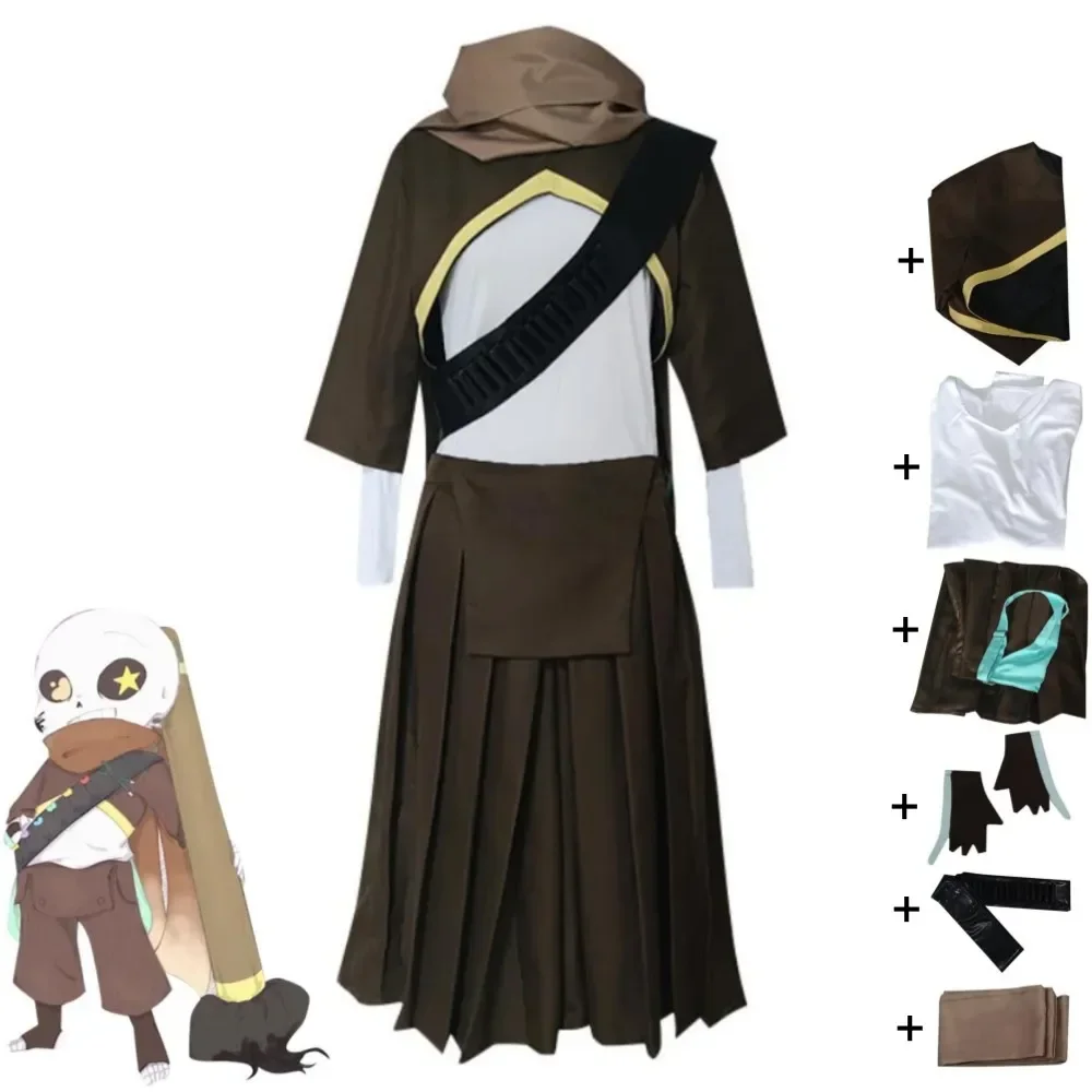 

Game Undertale Ink Sans Sansy Cosplay Costume Anime Top Lining Pants Adult Woman Man Outfit Hallowen Carnival Party Suit