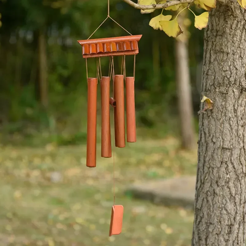 Handmade Bamboo Wind Chimes Creative Tube Pendant Home Furnishing Hotel Decoration Homestay Ornament