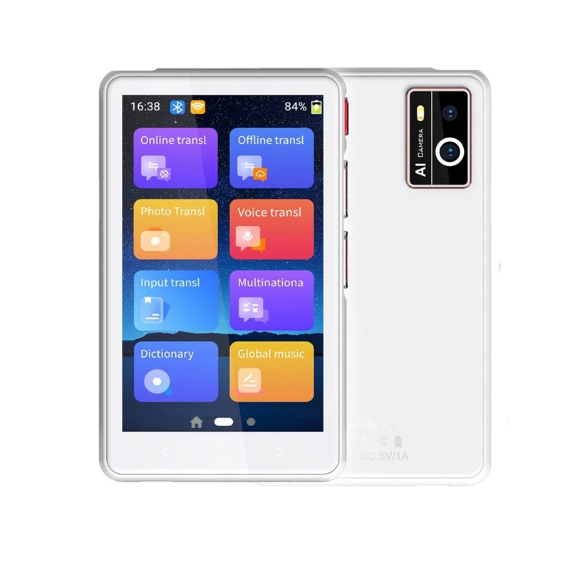 

139 Language Translator 4 Inch Offline/Photo Translation Language Translator Two-Way AI Voice Translator(White)