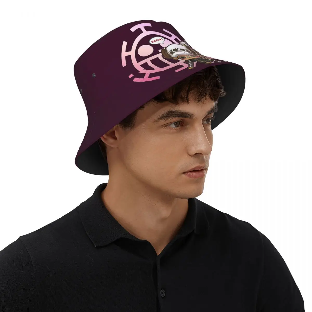 Tony Tony Chopper Trafalgar Law Bucket Hats Headwear Accessories One Piece Fishing Hats for Outdoor Woman Irish Country Hat