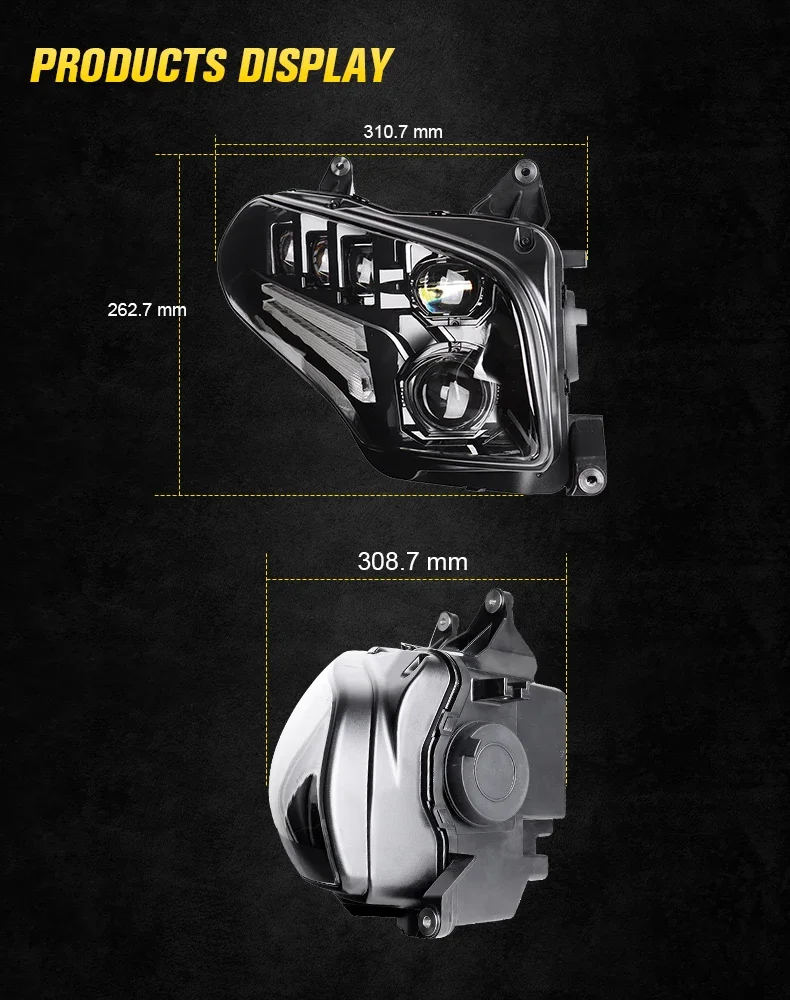 E24-MARK GL1800 120W Headlight E9-MARK Fog Lights For Honda Gold Wing 1800 2002-2017 Motorcycle LED Lamp Auxiliary Driving Light