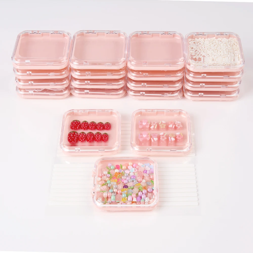 Acrylic Nail and Jewelry Organizer Set Portable Dust-Proof Storage Case Ideal for Press-On Nails Bracelets Earrings Perfect