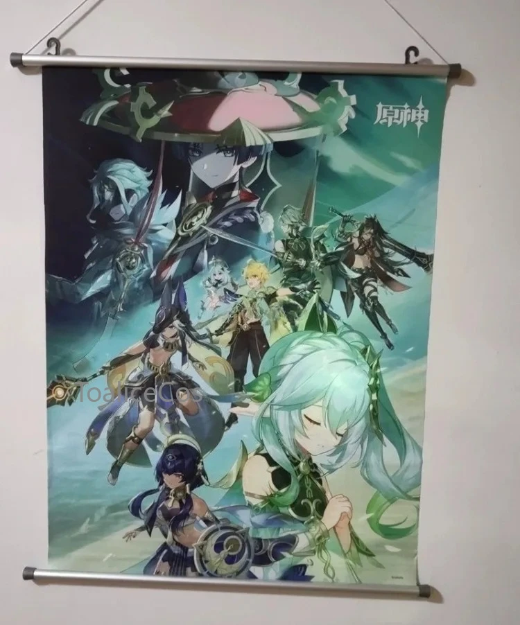 

Оригинальный настенный плакат Genshin Impact: Скиталец, Скарамуш, Нахида, Сайно, Аль-Хайтам, Дотторе. Официальный мерч в наличии.