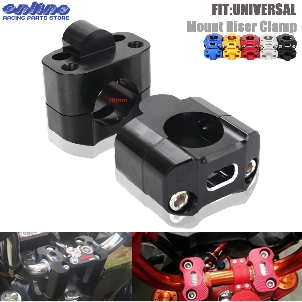 

CNC Alloy 7/8" To 11/8" 28mm 22mm Universal Fat Bar Handlebar Riser Clamps Taper Handlebar ATV Motorcycle Accessories Dirt Bike