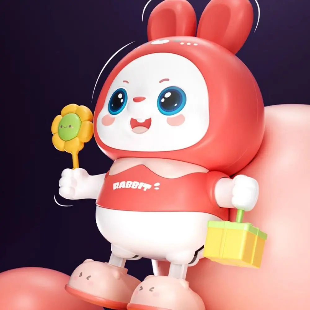 Luzes e sons eletrônicos animais de estimação dança educacional shake o corpo coelho eletrônico animal dos desenhos animados animal interativo
