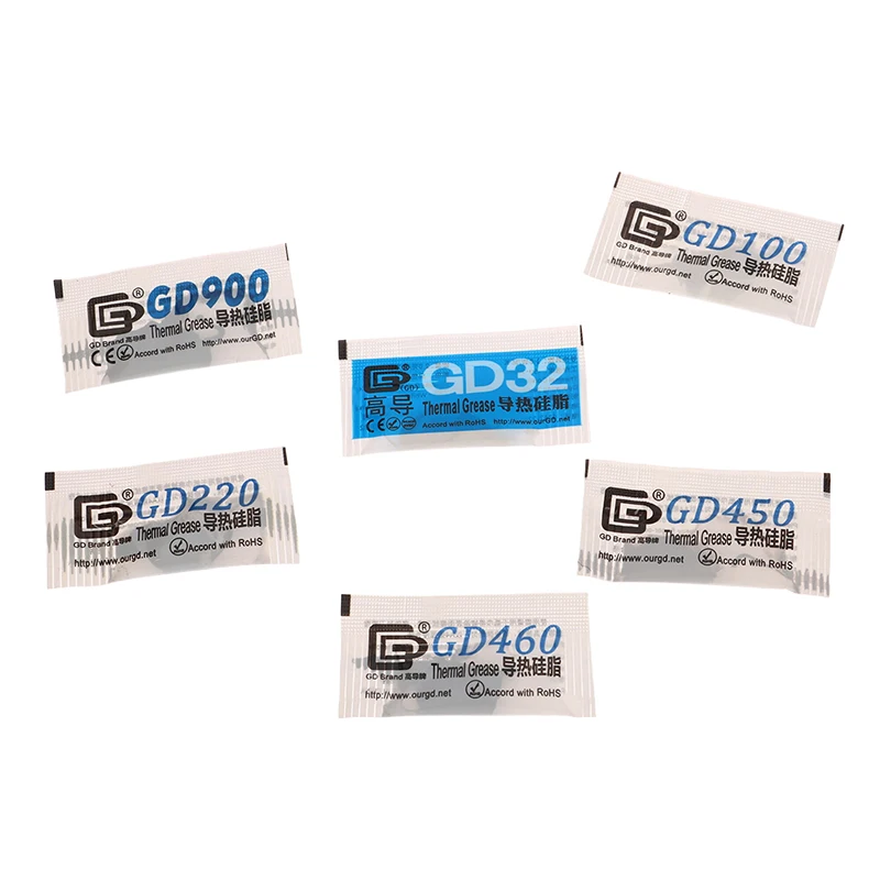 10 Uds grasa térmica para P1S A1 Mini pasta térmica GD32 GD100 GD220 GD450 GD460 GD900 para piezas de impresora 3D