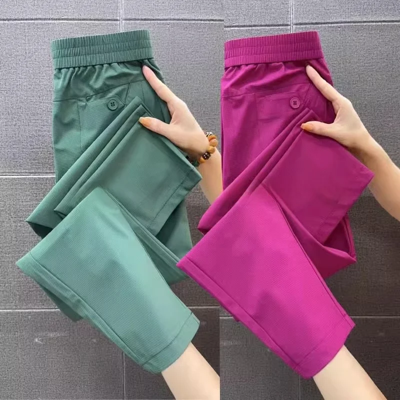 Qui Dry damessportbroek lente herfst dunne losse afslankende kleine maat negen punten casual harlan wortelbroek