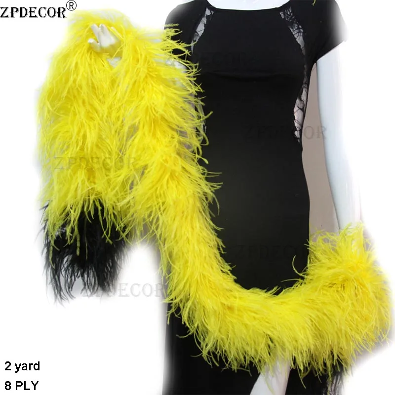 

8 PLY Tip Black Ostrich Feathers Boa Use Ostrich Plume