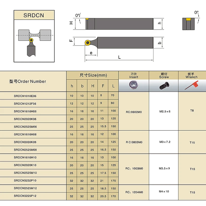 Imagem -04 - Seno Torno Ferramenta Cnc Torreta Externo Ferramenta de Torneamento Srdcn1010e06 Srdcn12f06 Srdcn1616h06 para Rnmg Inserir Máquina de Gravura a Laser