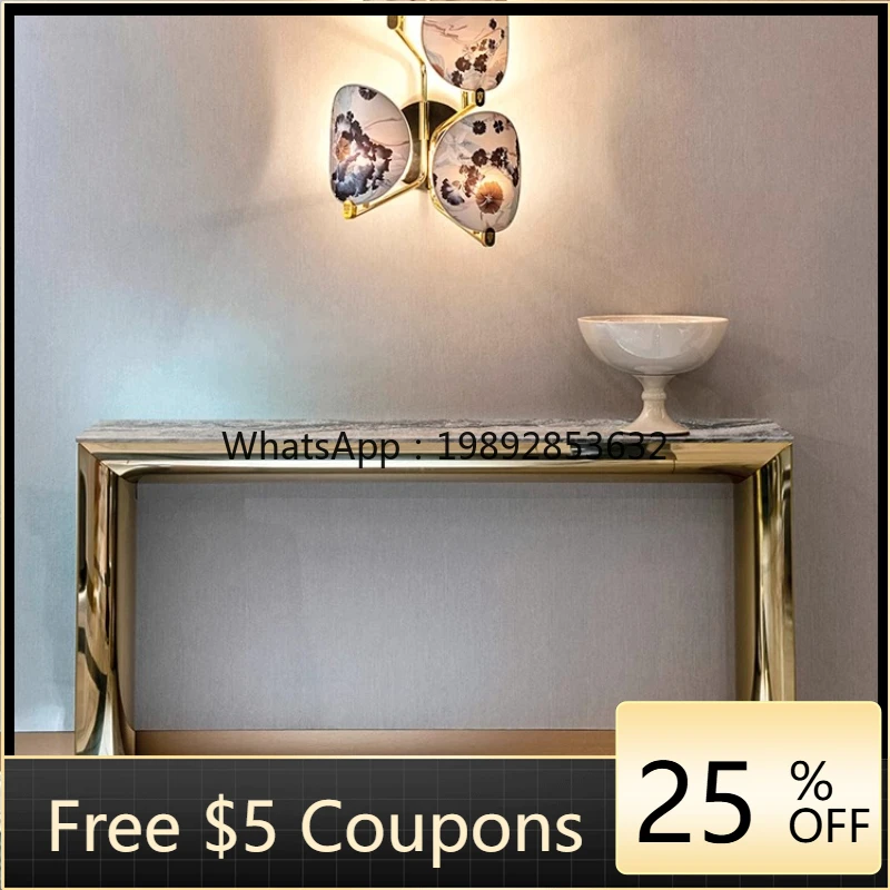 

R1 marble entrance front door entrance table modern simple entrance table