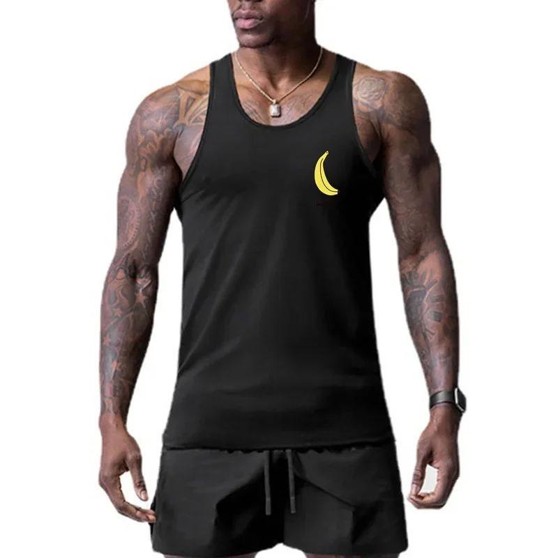 2023 New Mens Gym Quick Dry Tank Top Clothing Work Out Mesh Daily Vest Japanese O-Neck Fitness Sleeveless Singlets