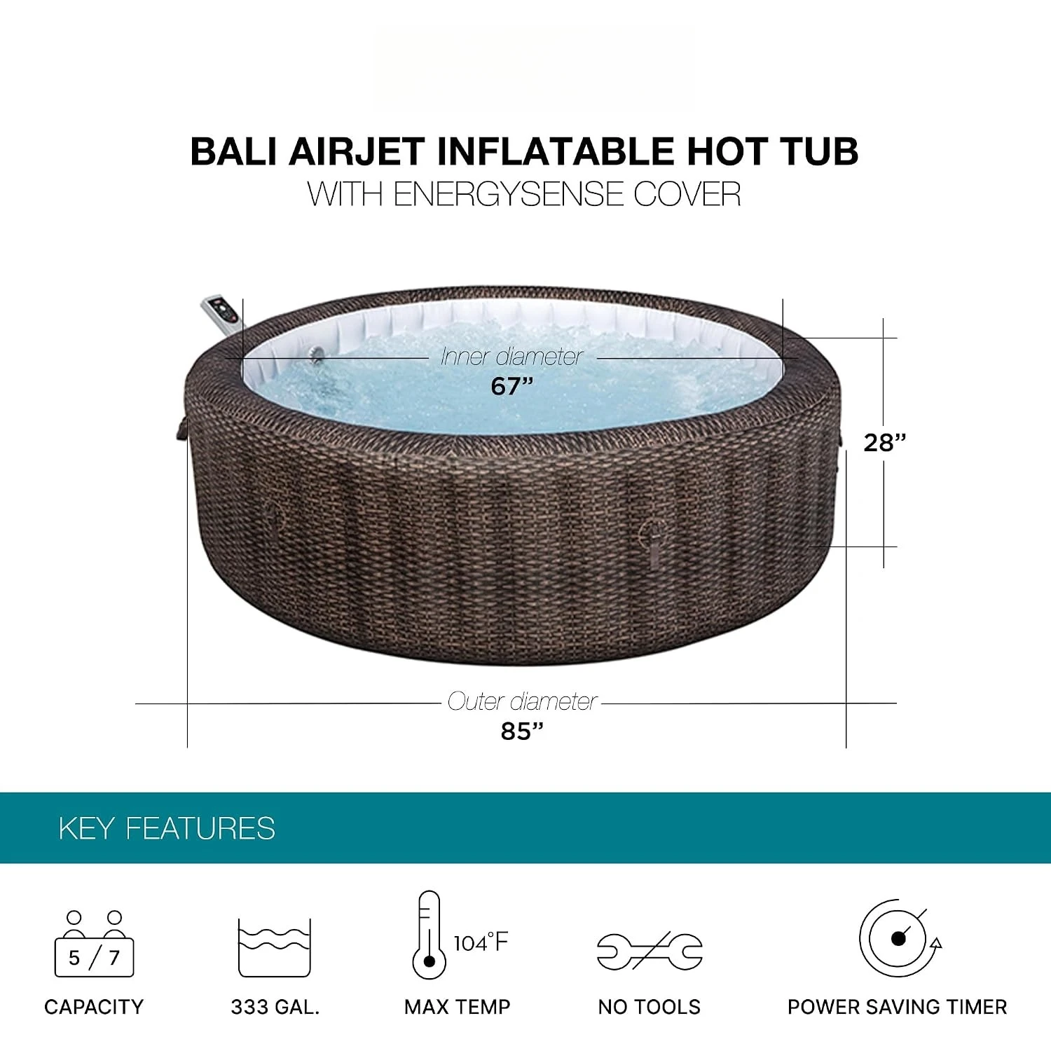 5-7-Personen-Rund-Whirlpool, 1 – Inflatable Hot Tub Bewertung und Preis