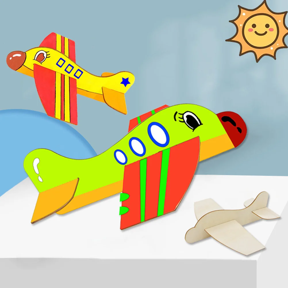 

Flight Decorations Painting Airplane Diy Kids Toy Ornament Party Favors Crafts Airplanes
