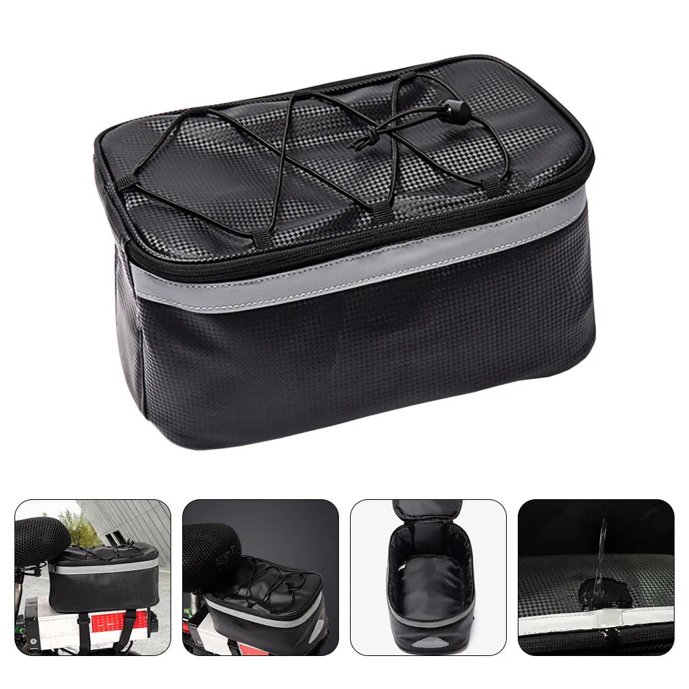 

Bike Backseat Bag Large Capacity Waterproof Cycling Storage Pouch For Saddle Rear Rack Mountain Bicycle Multi-Functional