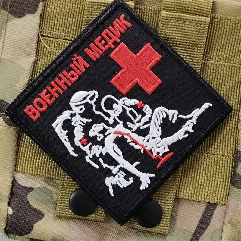 Parche táctico bordado chevron militar con velcro para mochila - imagen 5