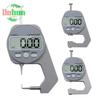 Electronic Digital Thickness Gauge Meter LCD Display 0-10mm Micrometer Measure Tool Unit Conversion Mechanist Tester for Cloth