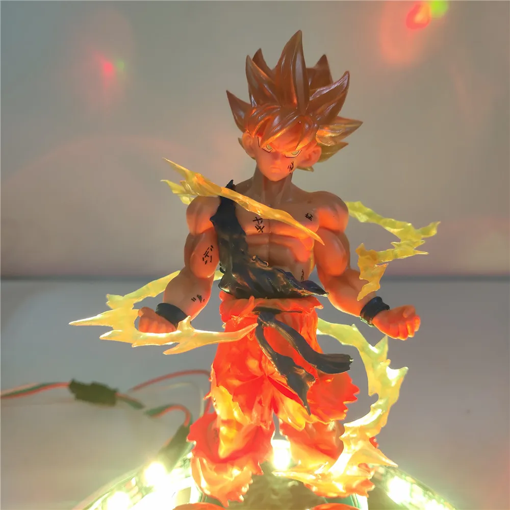 ドラゴンボールアニメ孫悟空超サイヤ人ボールランプ Led 電球アクションフィギュアモデル置物フィギュア & ベース & ランプ DIY おもちゃ