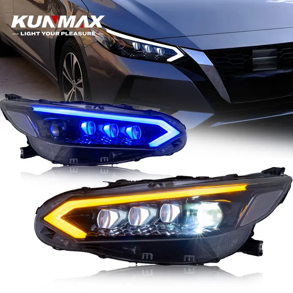 

2 шт. автомобильный Стайлинг фары для Nissan Sylphy Sentra 2020-2023 светодиодные фары дневные ходовые огни сигнальные лампы автоаксессуары