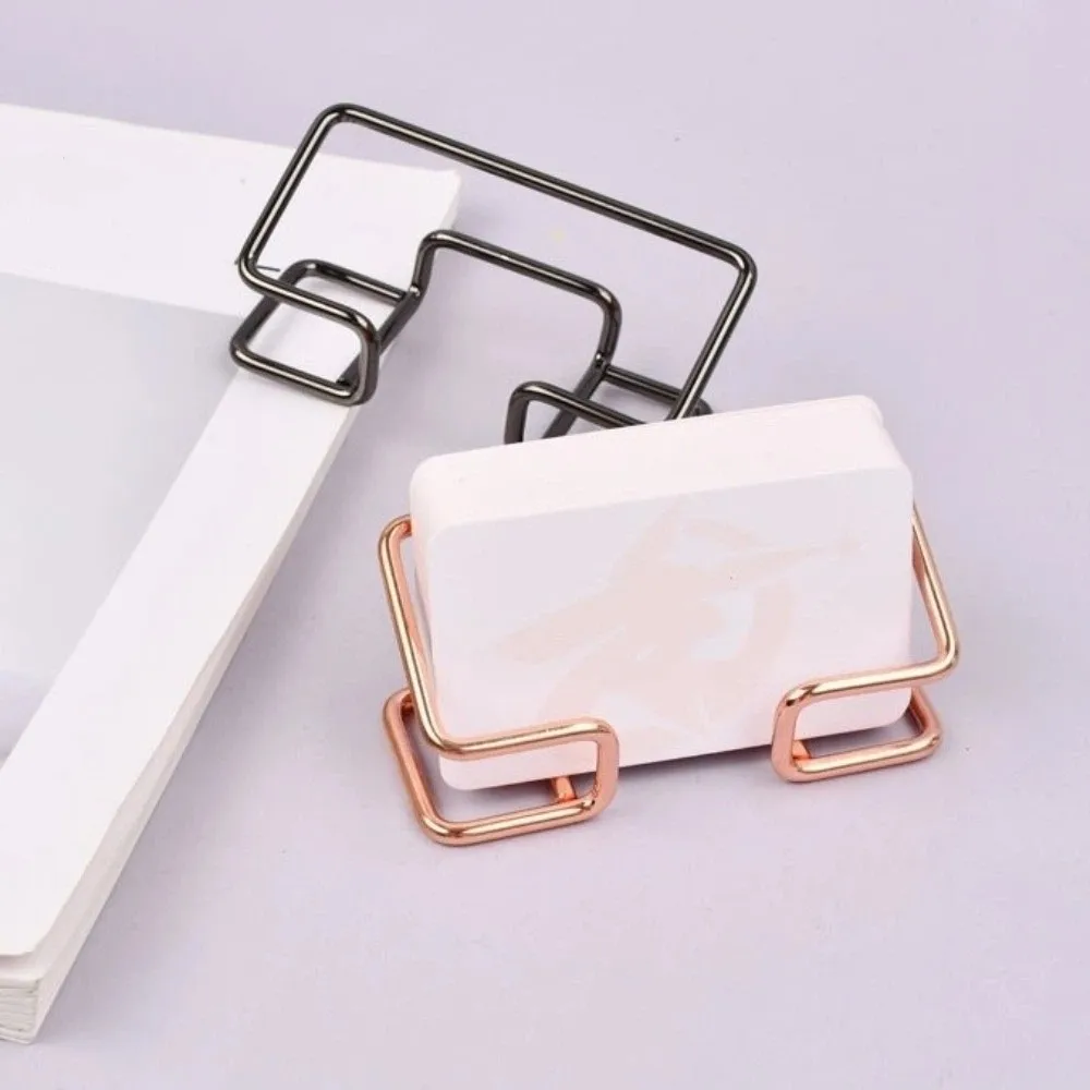 Metal Business Card Holder Rustproof Sturdy Card Display Holder Modern Style Space-saving Card Display Stand School