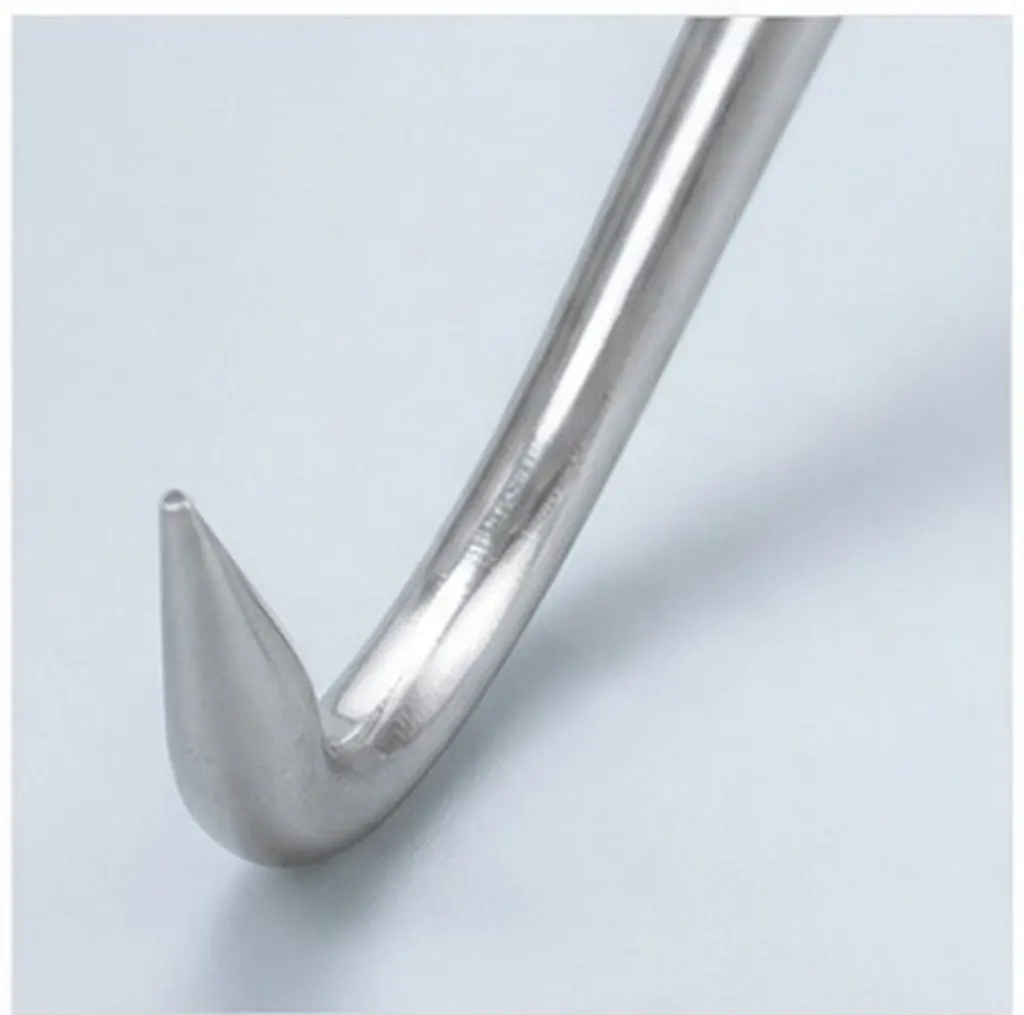 2Pcs Metal Manhole Hook Heavy Duty Lifting Tool for Manhole Cover Grate Opening Roll Up Door Handling Meat Block Moving Handy