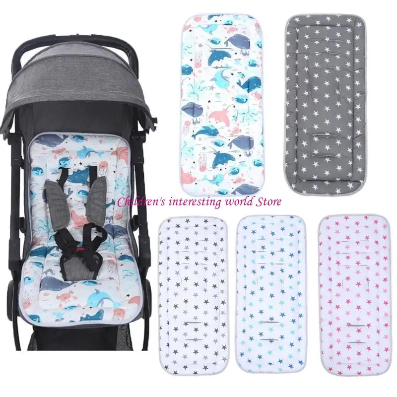 Baby Stroller Cotton Pad for Stroller, Breathable Mesh Cotton Universal Baby Stroller Cushion Infant Pushchair Mat 425F