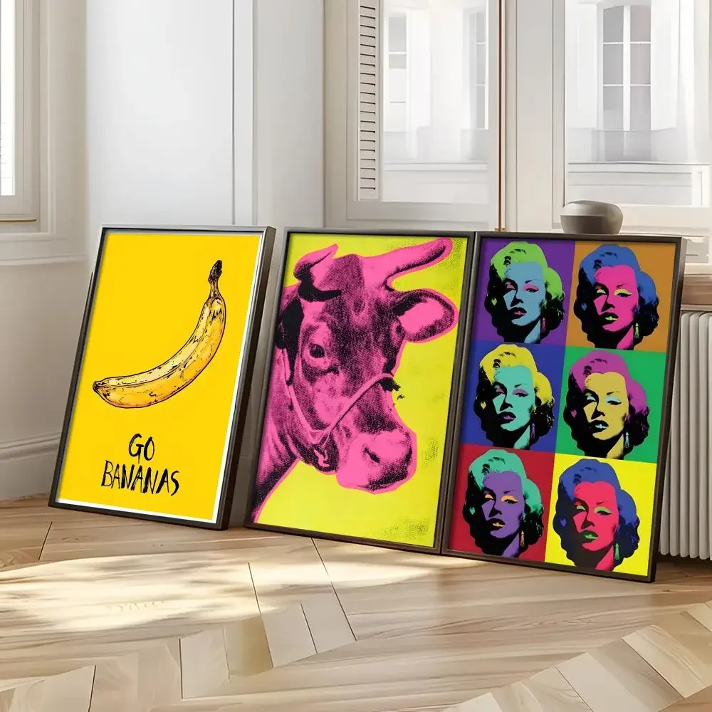 Canvas Sunset Banana Tomato Soup A_andy W_warhol Pop Art Poster Wall Art Printing Waterproof Home Living Bed Room Bar Aesthetic view 3